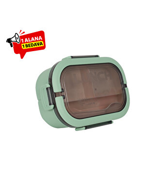 Meysa iki Hazneli Beslenme Kabı Yeşil