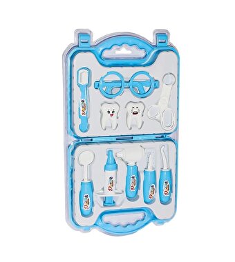 Çantalı Oyuncak Doktor Seti Mavi Dişçi Seti