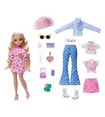 Barbie Dream Besties Festival Kombinleri Barbie Malibu Bebek ve Aksesuarları Seti JGH87