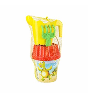 Kırmızı Kapaklı Sarı Suluklu Kova Seti 1011