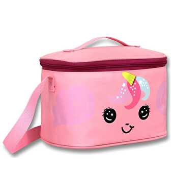 Unicorn Desenli Pembe Termal Okul Beslenme Çantası