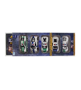 Mega Die Cast Beşli Polis Arabaları