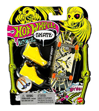 Hot Wheels Skate Neon Temalı Parmak Kaykay ve Ayakkabı Paketi Radiant Bones