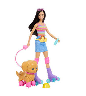Barbie Paten Eğlencesi ve Sevimli Köpek Oyun Seti JMJ45