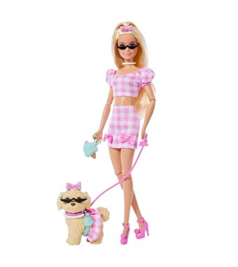 Barbie Uyumlu Dostlar Sarı Saçlı Bebek ve Köpekçiği JFP36