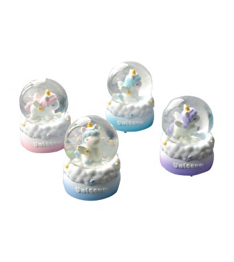 Mini Işıklı Unicorn Kar Küresi
