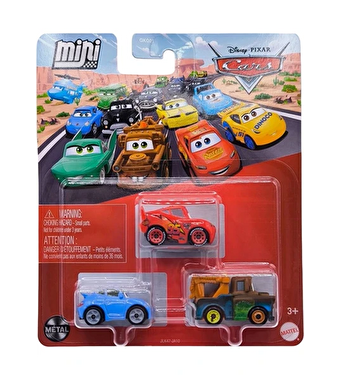 Cars Mini Karakter Arabalar Üçlü Paket JLK47