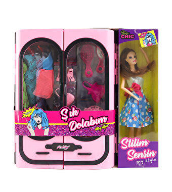 Anlily Elbise Dolabı Bebekli Açık Pembe