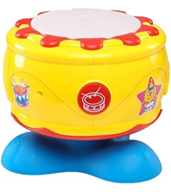 Pilli Işıklı Kaya Davul Sarı 16 Cm