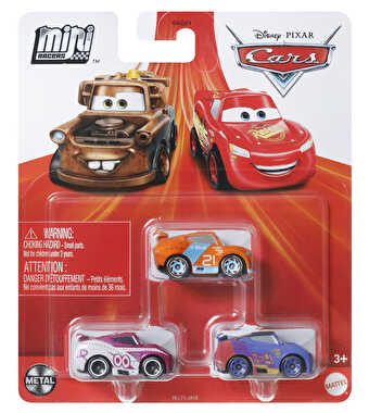 Cars Mini Karakter Arabalar Üçlü Paket HLL71