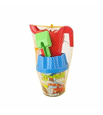 Mavi Kapaklı Kırmızı Suluklu Kova Seti 1011