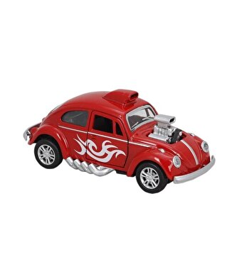 Işıklı Metal Çek Bırak Motorlu Tosbağa Kırmızı