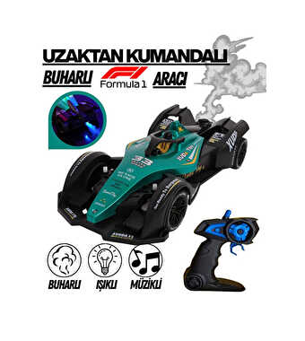 1:14 Formula Uzaktan Kumandalı Şarjlı Yarış Arabası Işıklı Sesli Duman Efektli Yeşil Araba