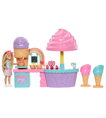 Barbie Club Chelsea Dondurma Dükkanı Oyun Seti ve Chelsea Bebek JMJ42