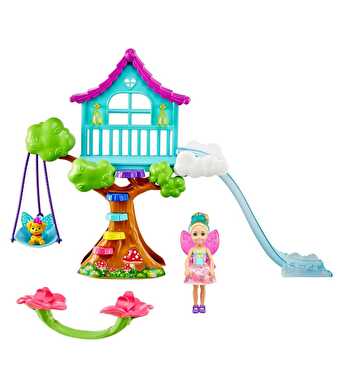Barbie Dreamtopia Chelsea ve Eğlenceli Dünyası Ağaç Ev Oyun Seti GTF49