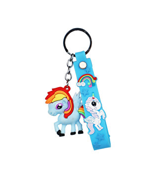 Unicorn Mavi Anahtarlık