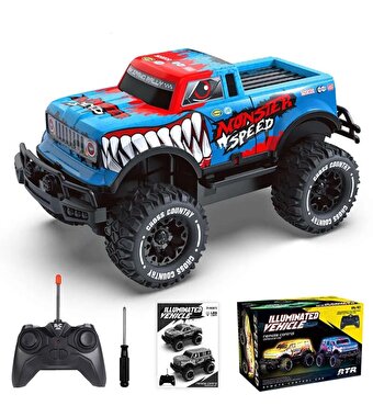 1:20 Uzaktan Kumandalı Full Fonksiyon Speed Monster Kamyonet Mavi