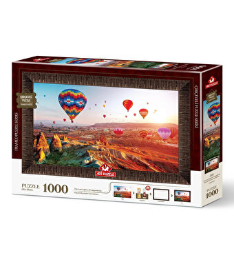 Kapadokya'nın Son Işıkları Çerçeveli Puzzle 1000 Parça