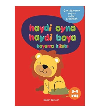 Haydi Oyna Haydi Boya 3-4 Yaş Boyama Kitabı 1