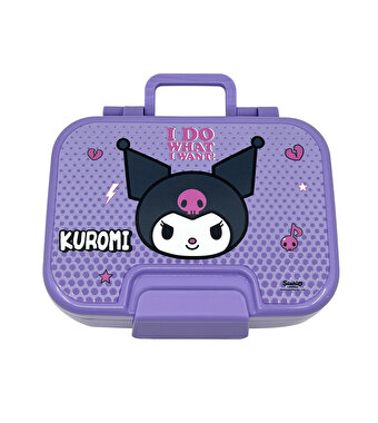 Kuromi Çelik 2 Bölmeli Mor Beslenme Kutusu