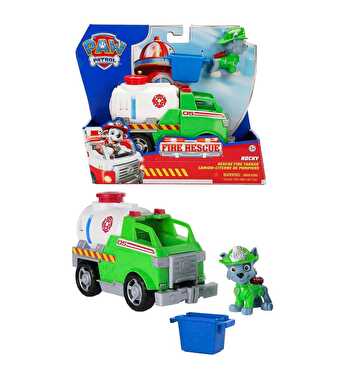 Paw Patrol Fire Rescue Figür ve Kurtarma Aracı Rocky