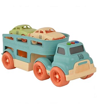 Let's Be Child Işıklı ve Sesli Taşıyıcı Tır 3 Parça Mavi