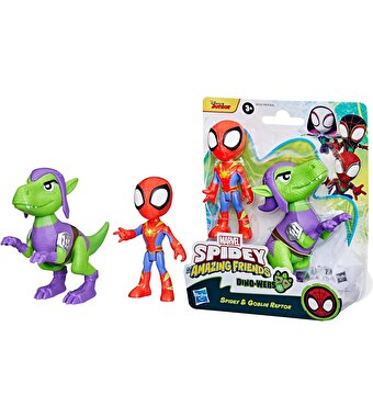 Spidey And His Amazing Friends Dino Webs Spidey & Goblin Raptor G0120