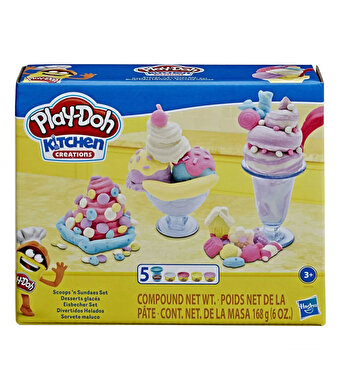 Play-Doh Eğlenceli Mutfağım Oyun Seti Scoops'n Sundaes F7275