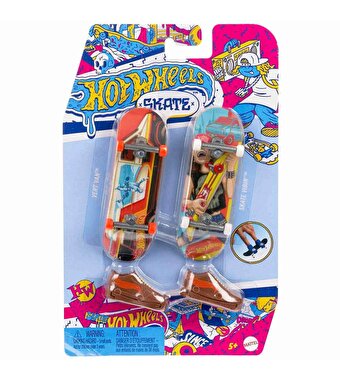 Hot Wheels Skate Retro Temalı İkili Parmak Kaykay ve Ayakkabı Paketleri HXL20