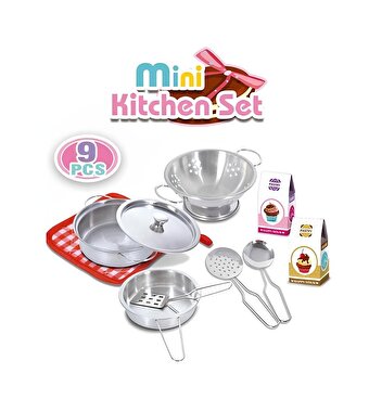Mini Metal Mutfak Seti  9 Parça