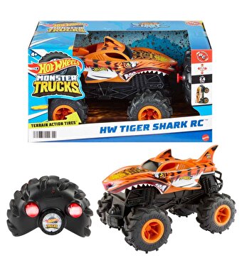 Hot Wheels Monster Trucks 1:24 Tiger Shark Uzaktan Kumandalı Araba HNV03