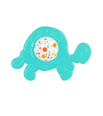 LC Sevimli Kamplumbağa Diş Kaşıyıcı Çıngırak Mavi