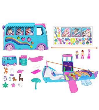 Polly Pocket Hayvancıkların Karavan Macerası Oyun Seti JCC22
