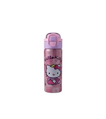 Hello Kitty Çift Fonksiyon Kapaklı Çelik Matara 600 Ml