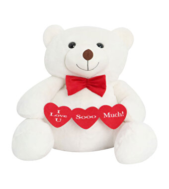 Papyonlu Beyaz Ayıcık 60 Cm