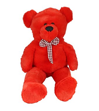 Büyük Kurdeleli Kırmızı Ayı 80 Cm