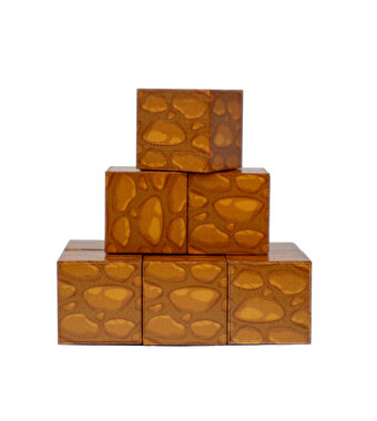 Magnivity Manyetik Bloklar Kahverengi Odun Desenli Blok 9 Parça