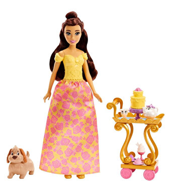 Di̇sney Prenses Bebekler Belle'i̇n Çay Saati̇ Arabası