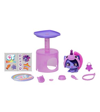 QT Kittie Gökkuşağı Serisi Sürpriz Aksesuarlı Yavru Kedi Rocky