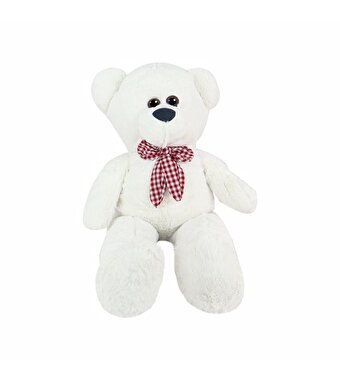 Büyük Kurdelalı Beyaz Papyonlu Ayı 80 Cm