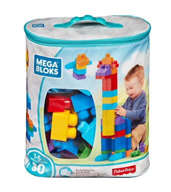 Mega Bloks First Builders 80'li Blok Torbaları Mavi DCH63