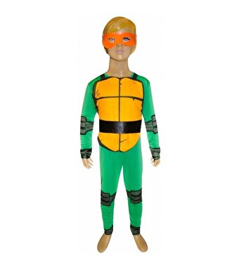 Ninja Kaplumbağalar Turuncu Maskeli Kostüm 7-9 Yaş
