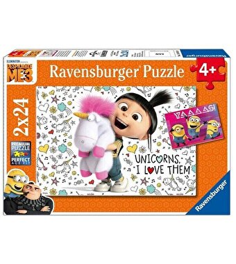 Ravensburger Puzzle 2x24 Parça Agnes ve Minions
