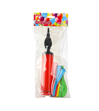 Parti Balon Pompa Seti Kırmızı