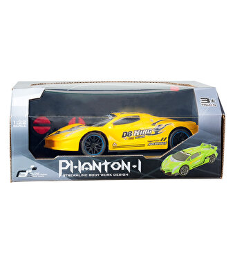 Full Fonksiyon Pilli 1:22 Ölçek Uzaktan Kumandalı Sarı Araba