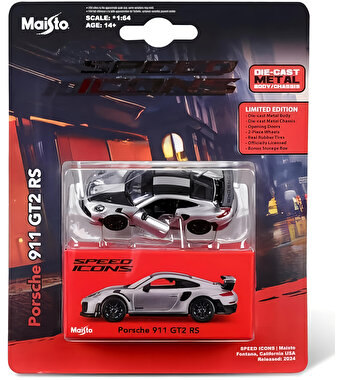 1:64 Speed Icons Koleksiyon Araçlar Porsche 911 Gt2 Rs Gri