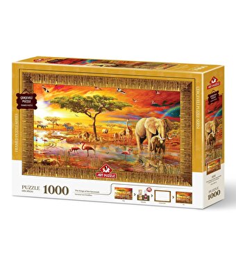 Savana'nın Kralları Çerçeveli Puzzle 1000 Parça