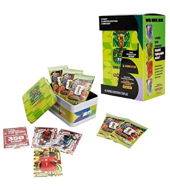 FIFA World Cup 2026 Adrenalyn XL Trading Card Metal Kutu Yeşil