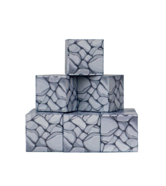 Magnivity Manyetik Bloklar Koyu Gri Taş Blok 9 Parça