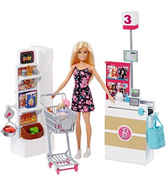 Barbie Süpermarkette Oyun Seti FRP01